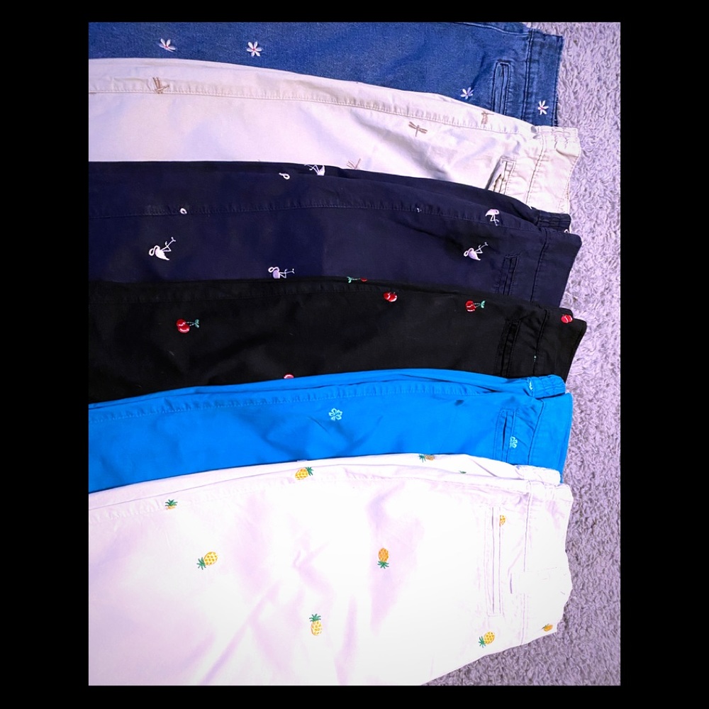 Basic Editions w/Embroidery Capri Pants Sz. M